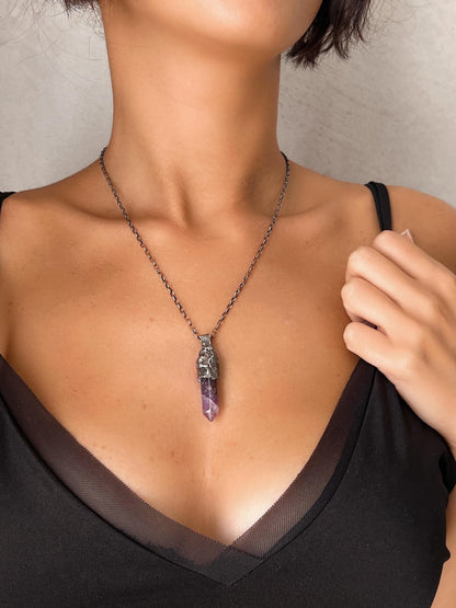 Amethyst Pendant Necklace LevenExclusive