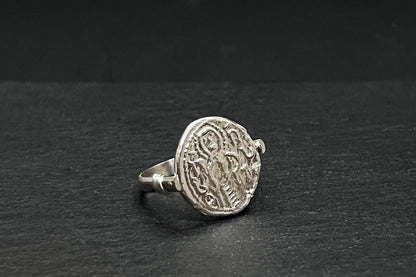 Geo Coin Inspired Ring LevenExclusive