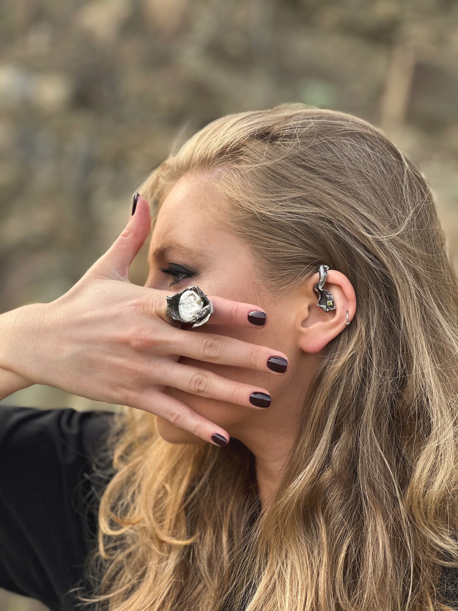 Green Zircon Ear Cuff LevenExclusive