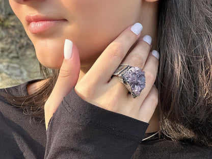 Raw Amethyst Ring LevenExclusive